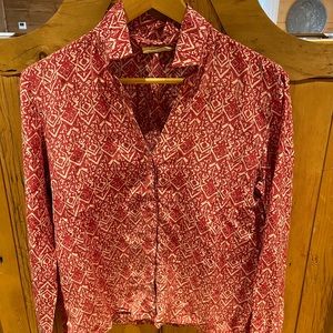 Pretty lightweight red printed shirt